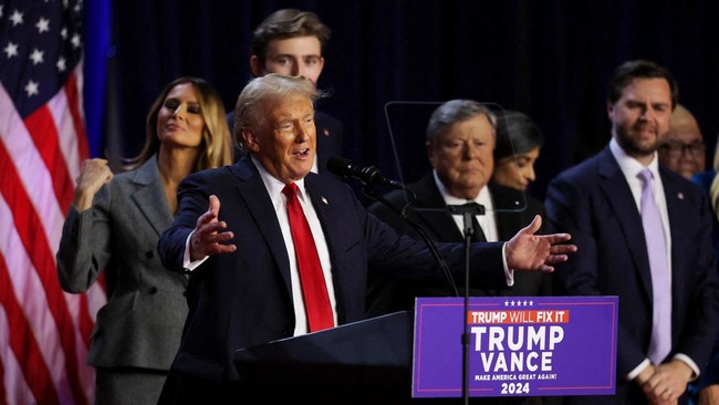 Menang di Pilpres AS, Trump Klaim Dapat Dukungan Imigran dan Muslim