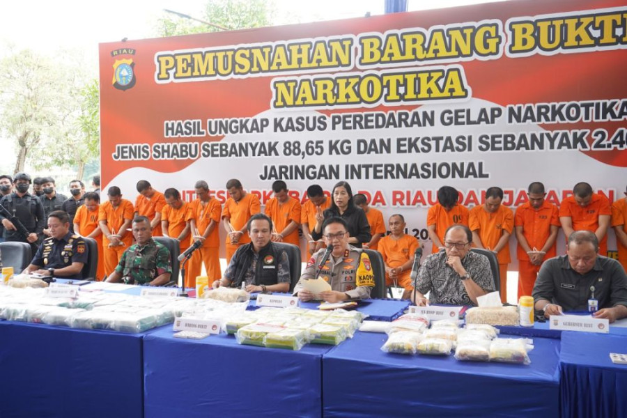 Sejak Ramadhan, Sabu yang Dimusnahkan Polda Riau Mencapai 107 Kg