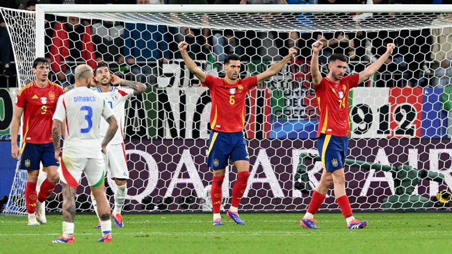Libas Italia 1-0, Tim Matador Spanyol Nyusul Jerman Lolos 16 Besar Piala Eropa 2024